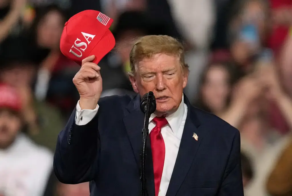 Donald Trump under natten till i dag.