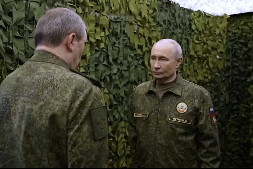 Valerij Gerasimov och Vladimir Putin.