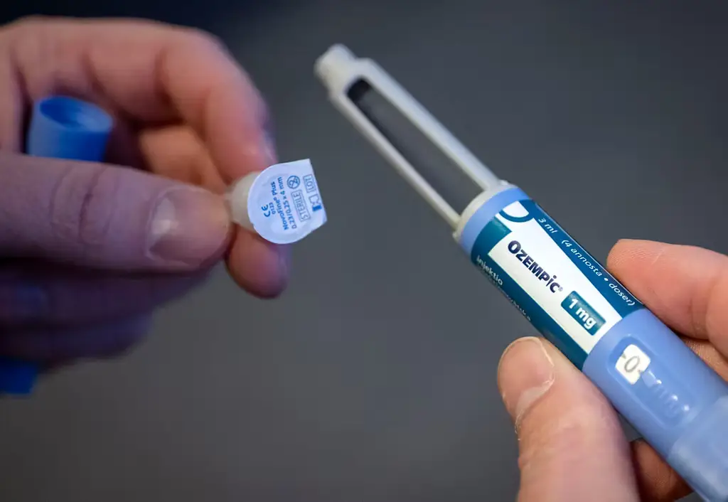 En injektionspenna med läkemedlet Ozempic.