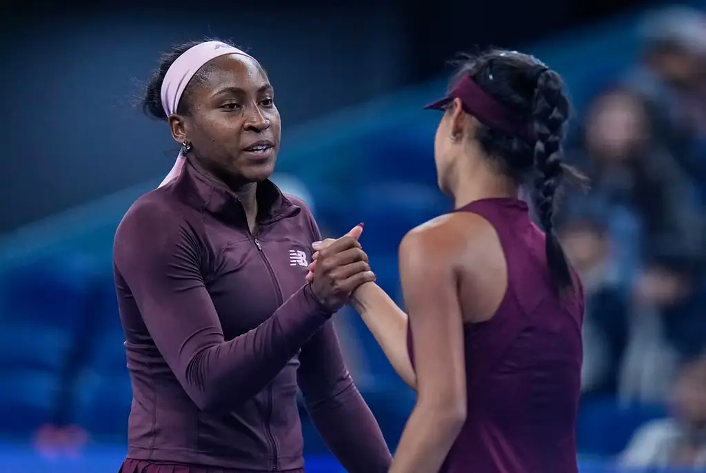 Coco Gauff efter matchen mot Xinran Sun.