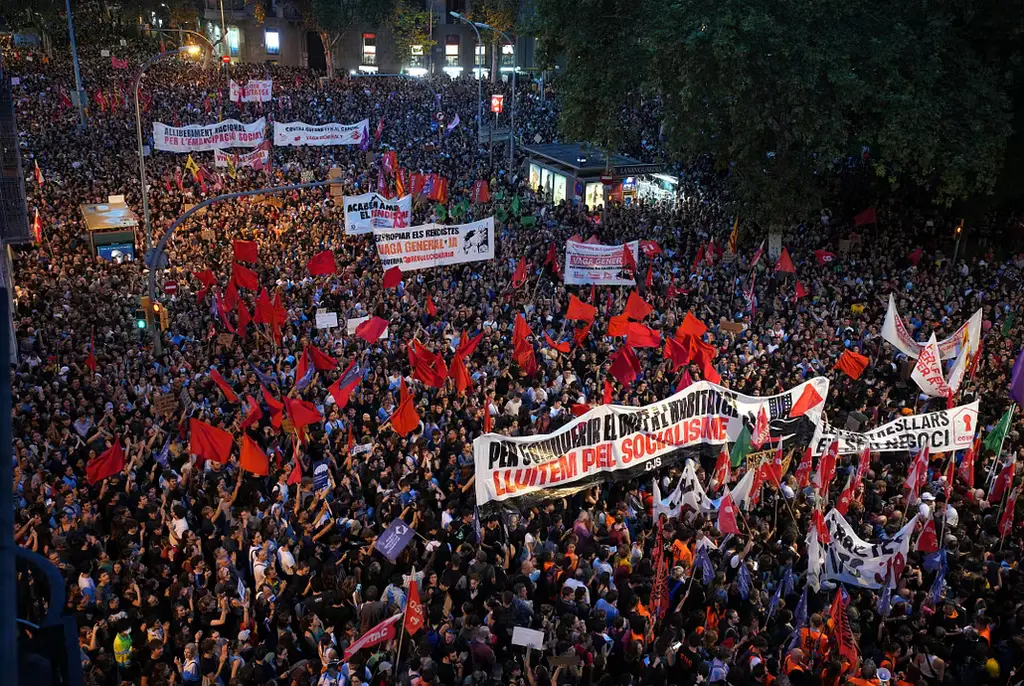 Demonstrationer i Spanien.