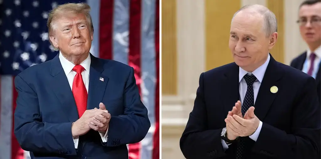 USA:s och Rysslands presidenter Donald Trump och Vladimir Putin.