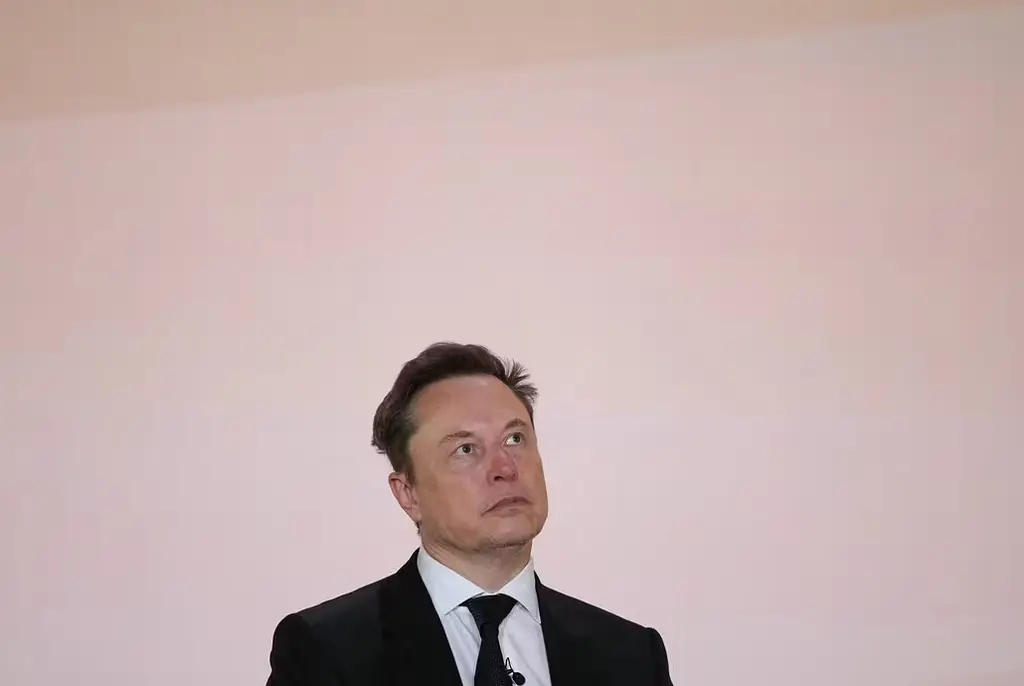 Arkivbild på Elon Musk från slutet av september.