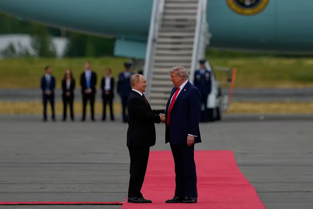 Putin och Trump i Alaska, arkivbild från augusti 2025.