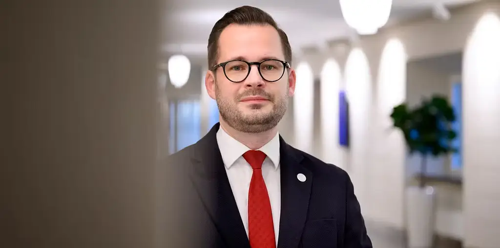 Sverigedemokraternas partisekreterare Mattias Bäckström Johansson.