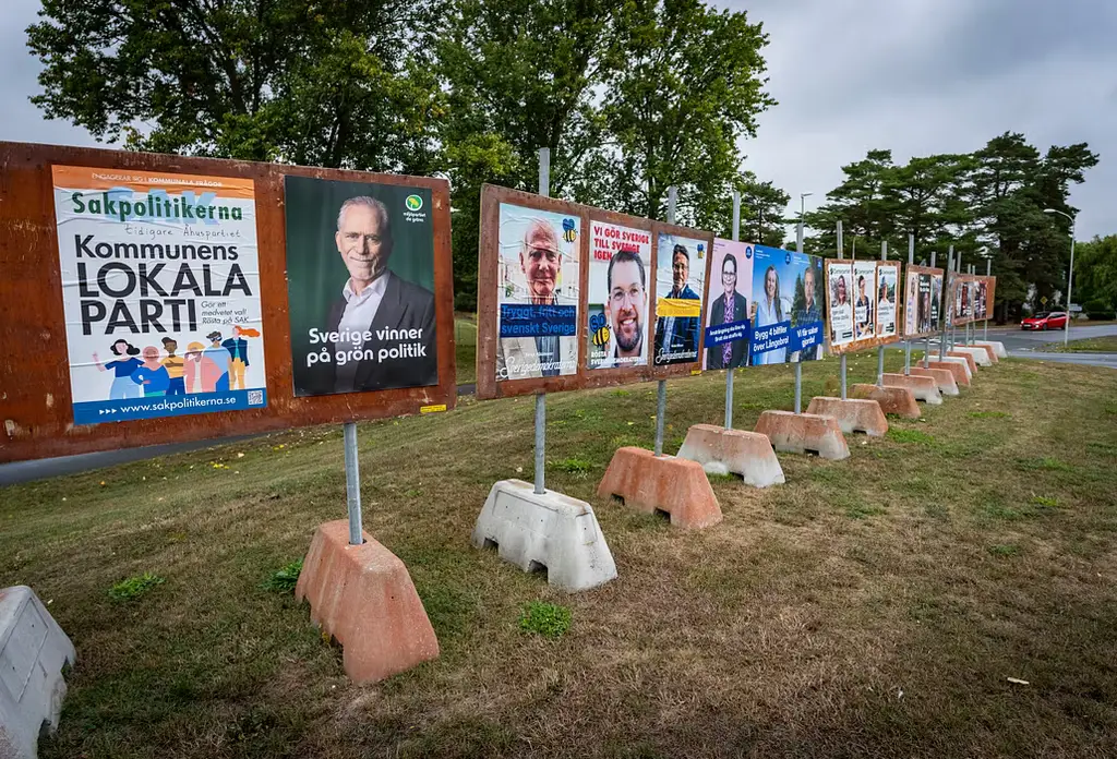 Valaffischer i skånska Kristianstad.