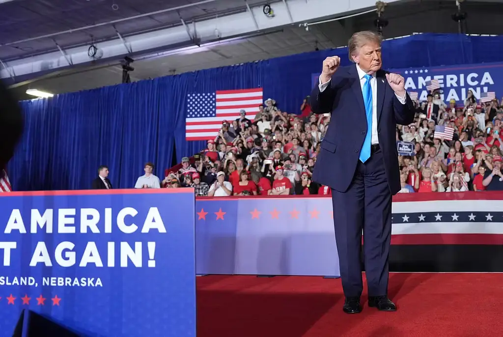 Trump i Nebraska.