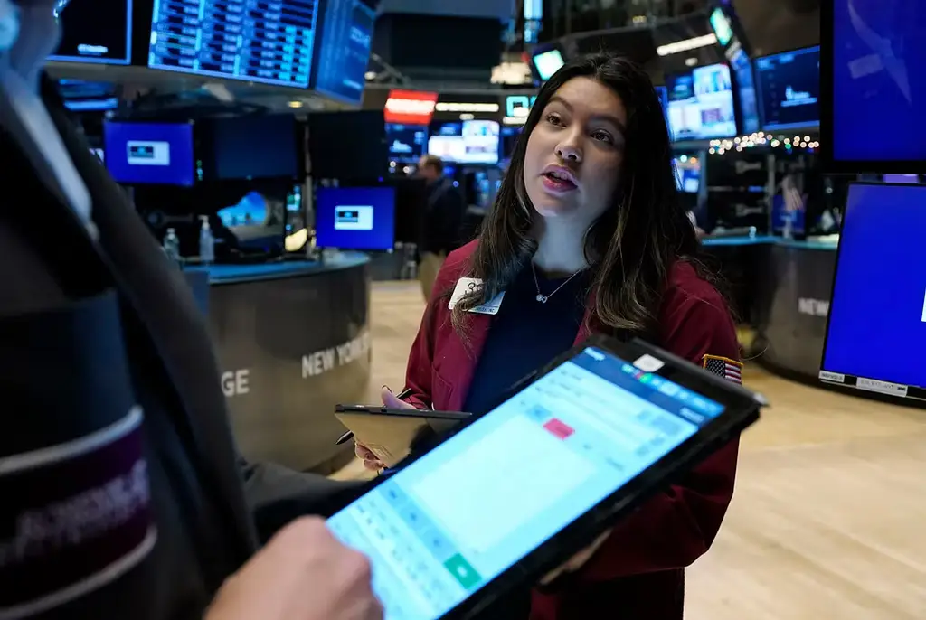 Tradern Ashley Lara på New York Stock Exchange. Arkivbild.