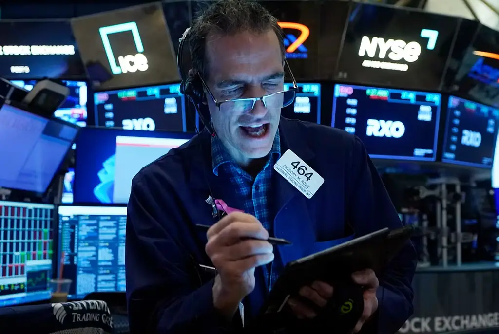 Investeraren Gregory Rowe på New York Stock Exchange. Arkivbild.