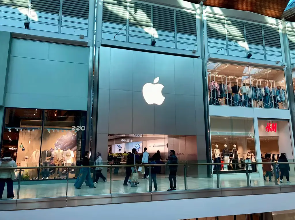 Apple-butik, arkivbild.