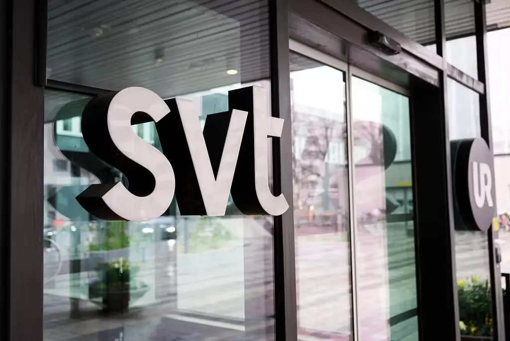 Arkivbild på SVT-huset, fotograferad i april 2025.