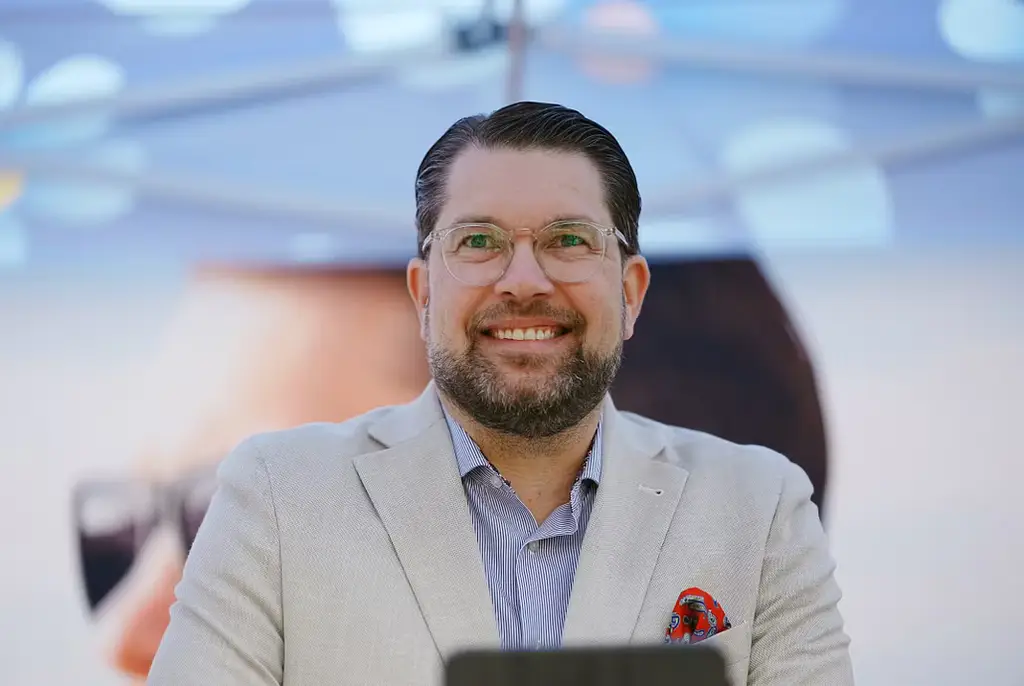 
Sverigedemokraternas partiledare Jimmie Åkesson under valrörelsen.