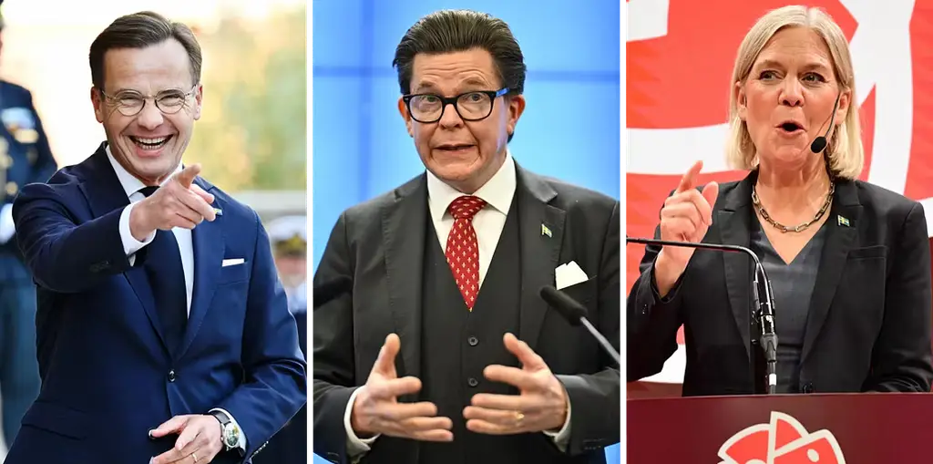 Ulf Kristersson, Andreas Norlén och Magdalena Andersson.