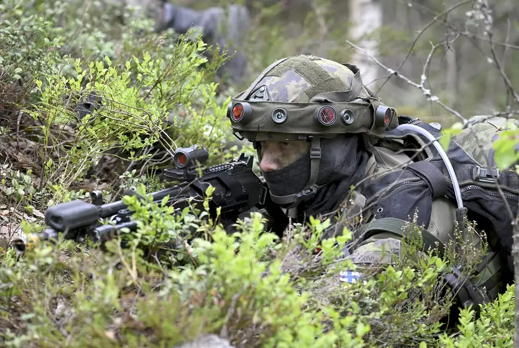 En finsk soldat.