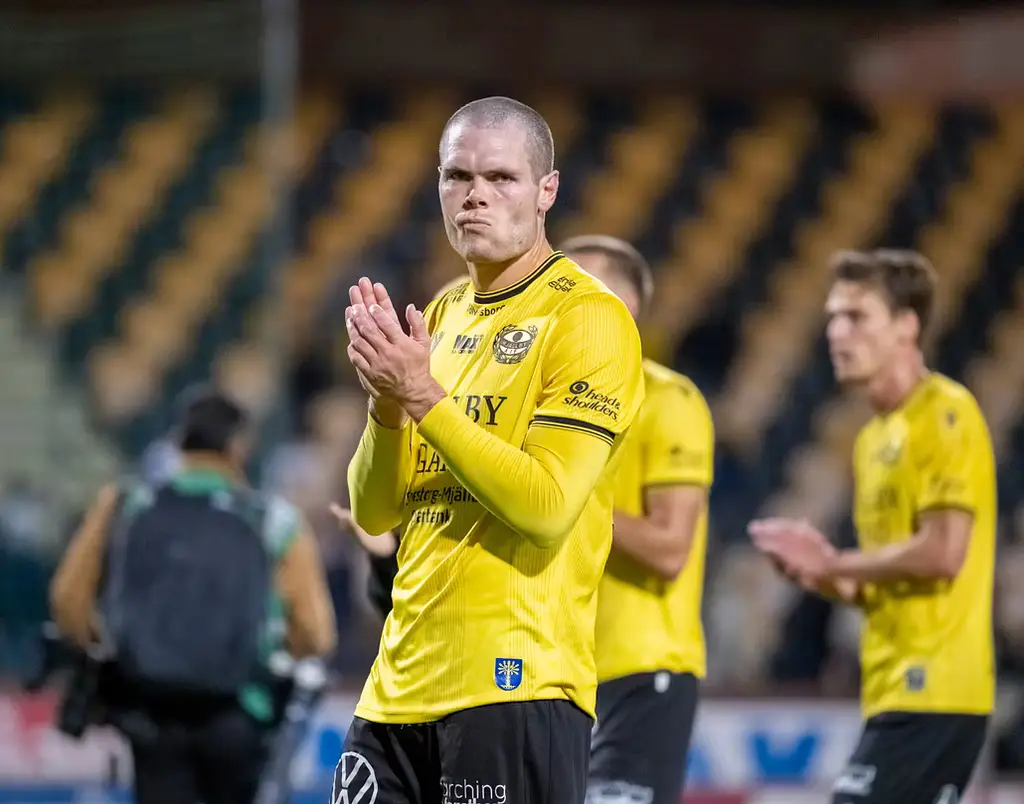 Mjällbys Jacob Bergström efter en allsvensk match i september.