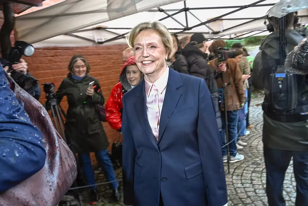 Elisabeth Thand Ringqvist på fyrpartimötet på Lidingö förra veckan.