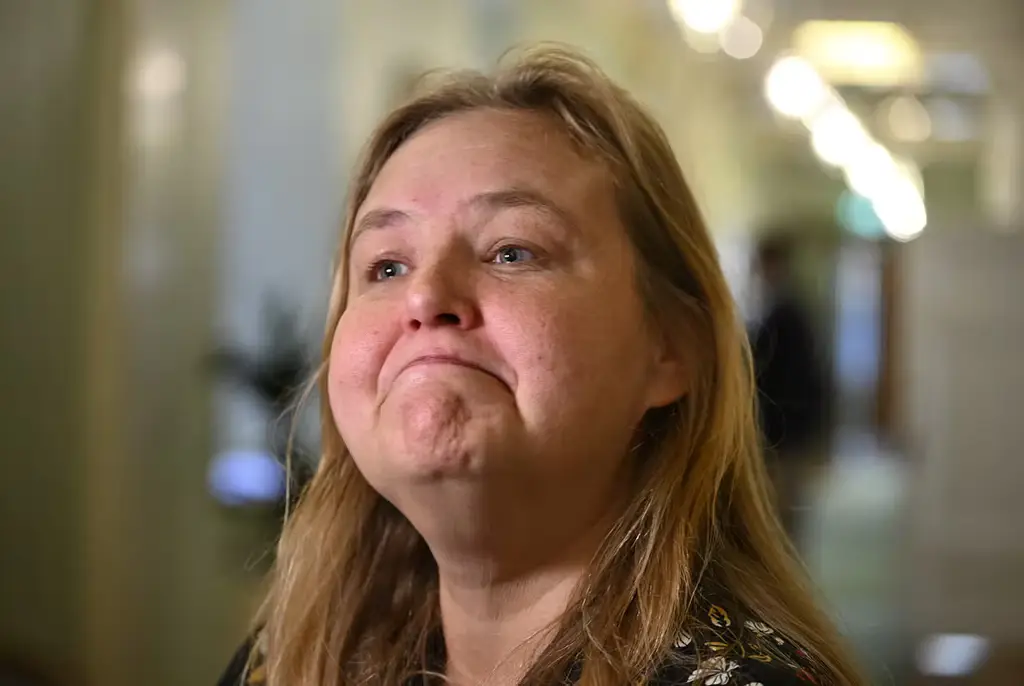 Ida Gabrielsson (V) i riksdagen.