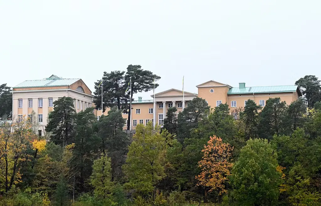 Exteriör på Sigtunaskolan Humanistiska Läroverket.