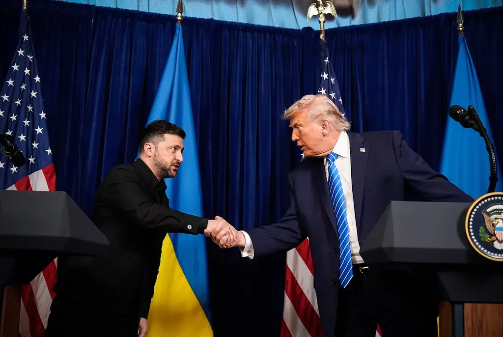 Zelenskyj och Trump i Florida 2025.