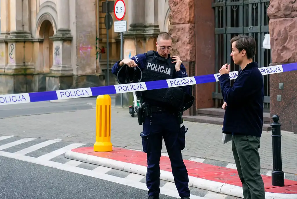 Arkivbild från annan polisinsats i Warszawa.