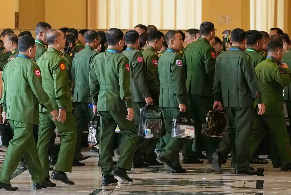 Myanmars militärrepresentanter i parlamentet.