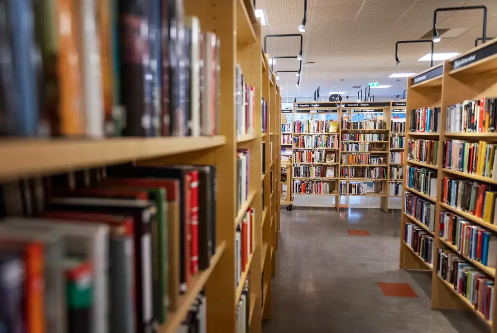 Arkivbild från ett bibliotek.